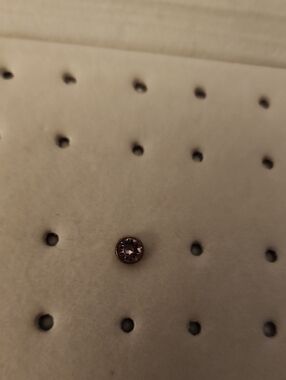 Single Pink Crystal Stud Earring